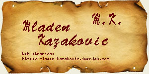 Mladen Kazaković vizit kartica